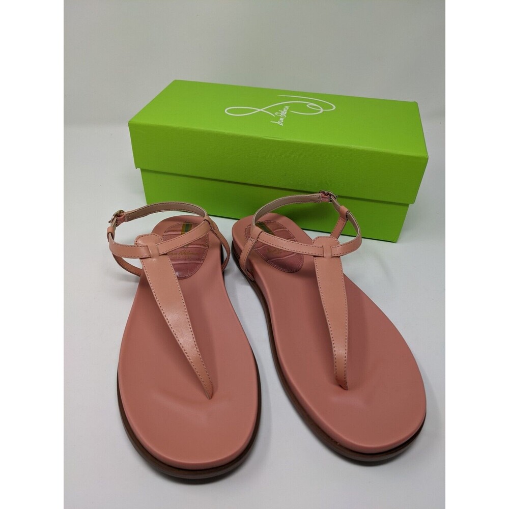 Sam Edelman Woman's Leather Thong Sandals Naomi Clay Pink Resort Wear Sz 8 NIB